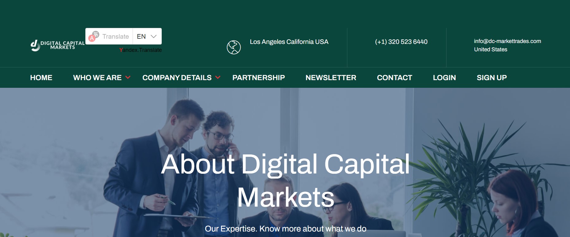 Digital Capital Markets website
