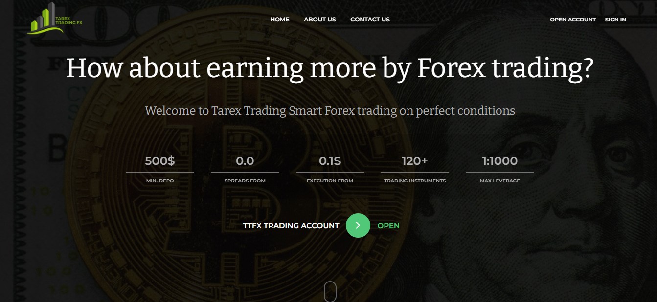Tarex Trading FX website
