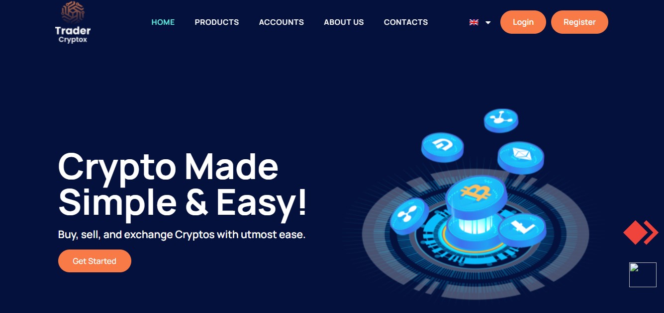 Trader Cryptox website