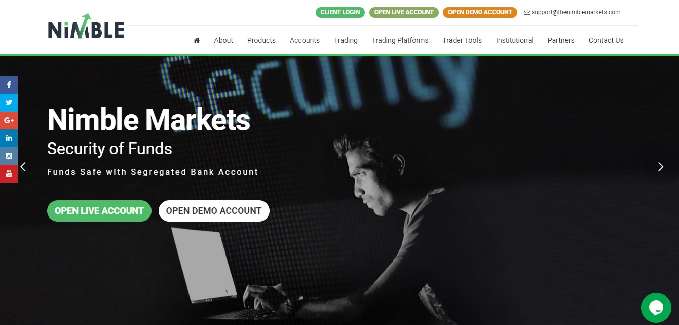Nimble Markets website